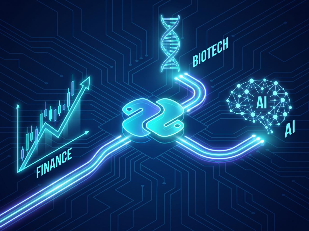 Beyond the Hype Python logo connected to technology 202608221800
